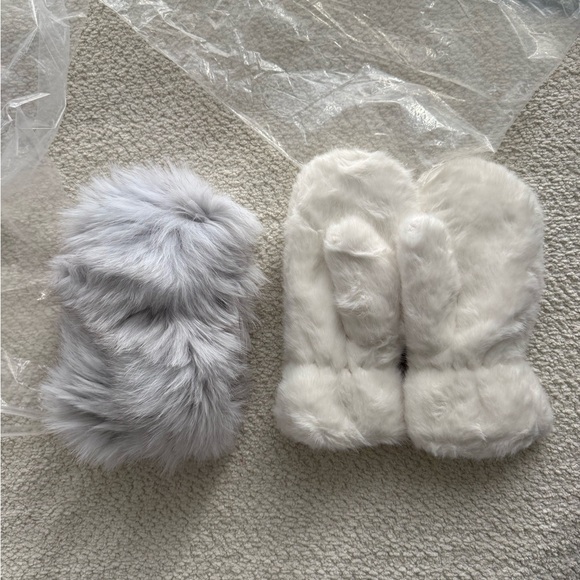 Luxurious Faux Fur head hat piece in Light Gray